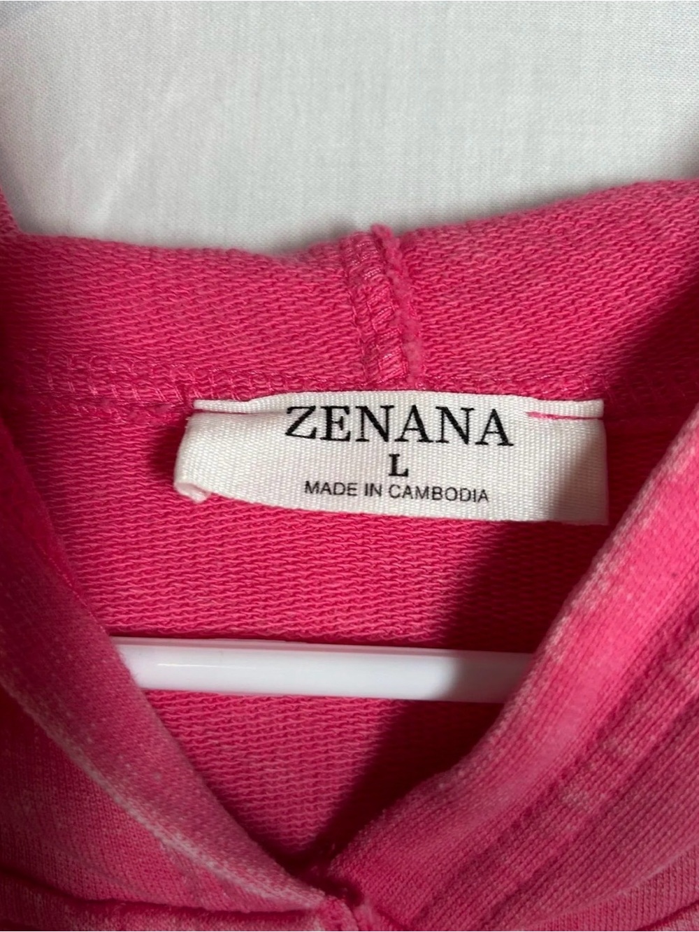 Zenana Outfitters Hot Pink Hooded Pullover - Picture 2 of 2